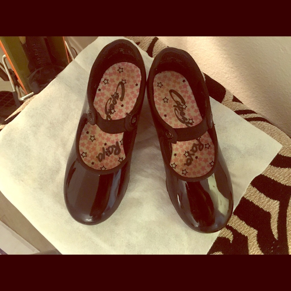 Capezio Black Patent Leather Mary-Jane Tap Shoes